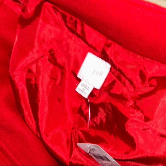 New J.Jill ultra sod perfect red Cambridge coat trench dress plus size 3X - Picture 4 of 5